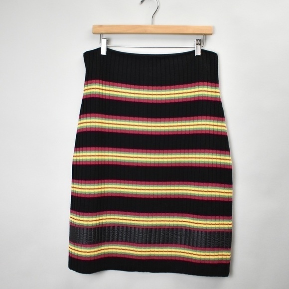 MARCO DE VINCENZO Knit Ribbed Stripe Skirt - Picture 5 of 13